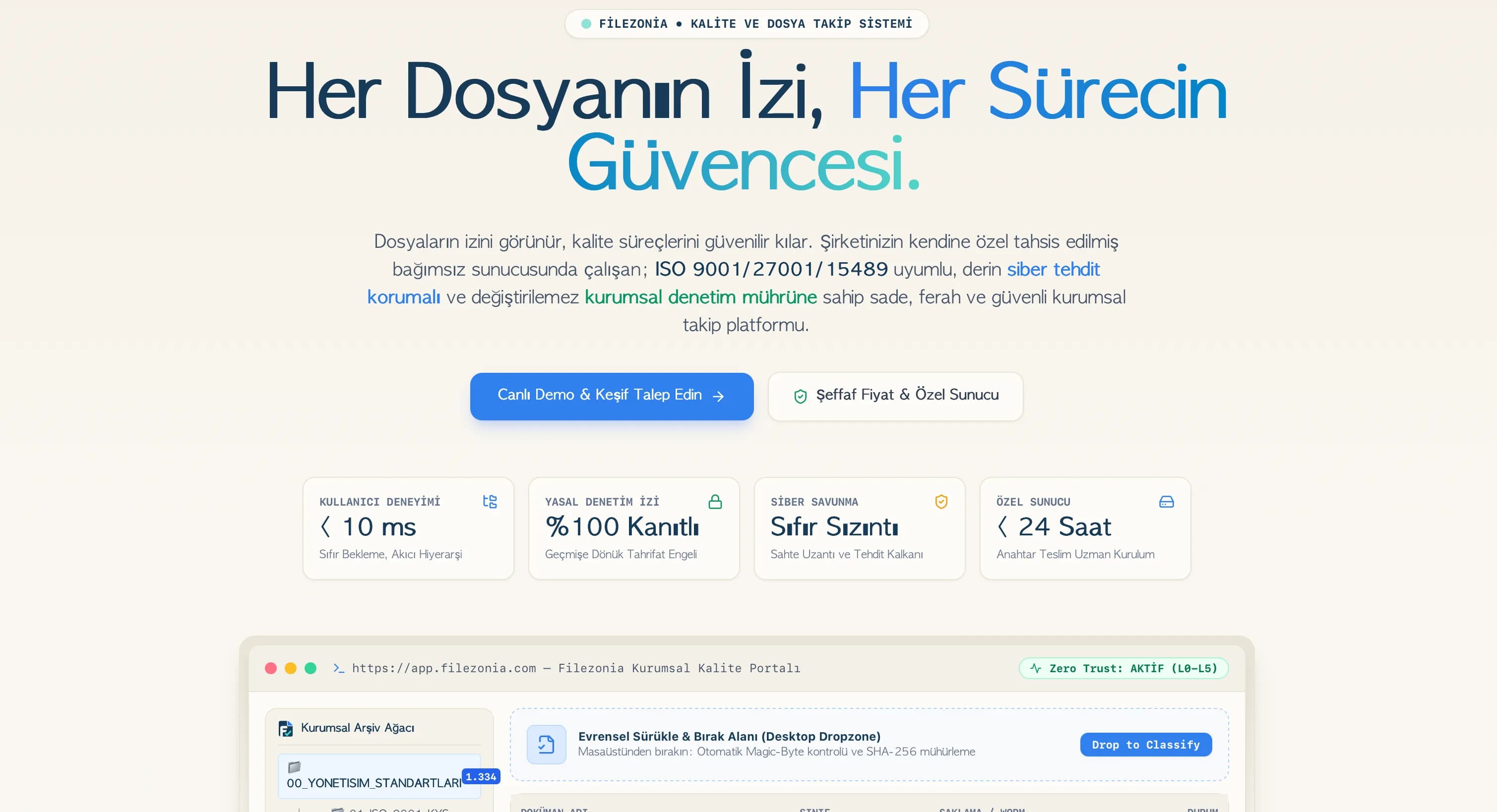 FileZonia - Kalite ve Doküman Takip Sistemi